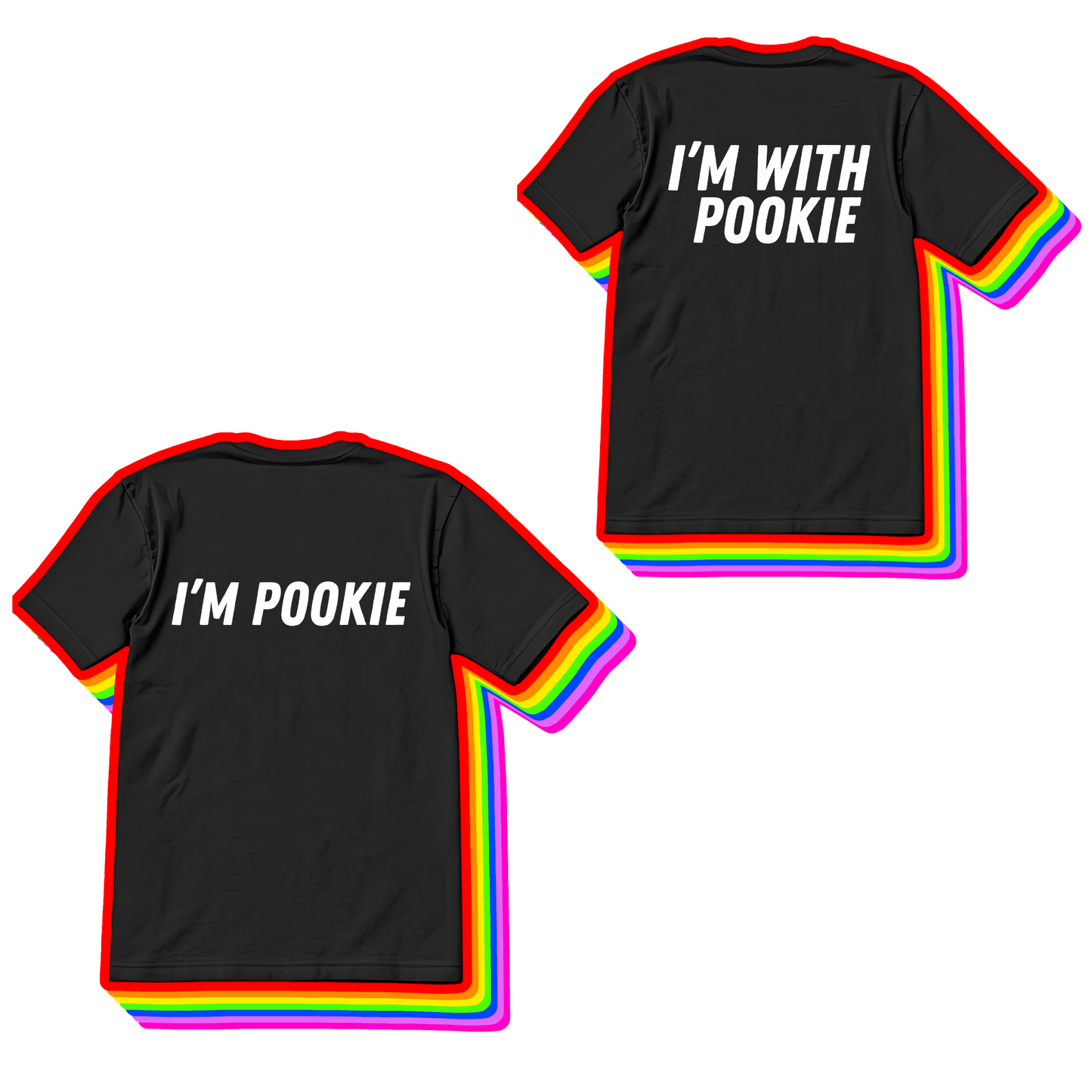 I'm Pookie I'm with Pookie T-Shirt Set